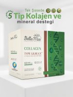 Bella Mia Collagen %100 Saf ve Doğal 5 Tip Kolajen, Vitamin ve Mineral İçeren Diyet Takviyesi - Görsel 4